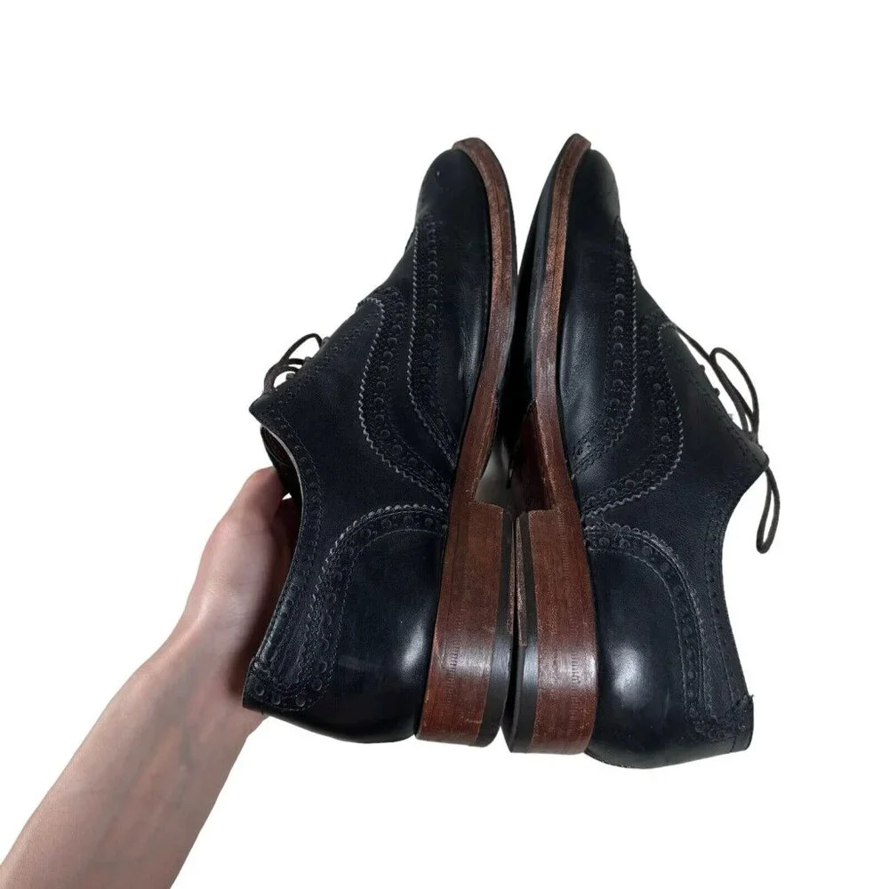 Antonio Maurizi Men's Leather Wingtip Oxford Dress Shoes‎ Size 43 / US 9.5-10